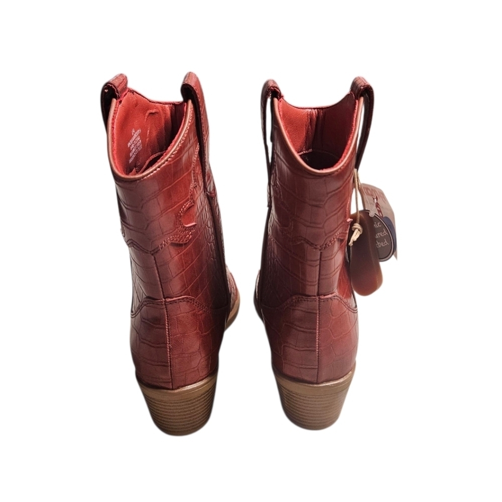Mia Women's McKayla Red Western Half Boots - Picture 5 of 8